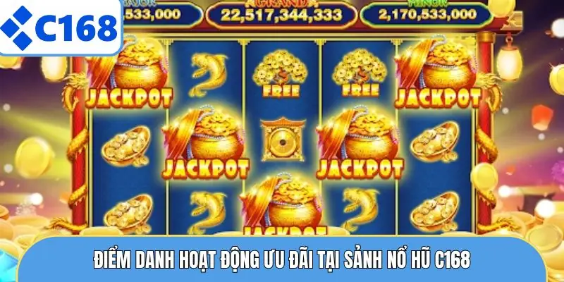 Khuyến Mãi Nổ Hũ - Nhận Quà Thưởng Đẳng Cấp Chỉ Có Tại C168 6 Điểm danh hoạt động ưu đãi tại sảnh nổ hũ C168
